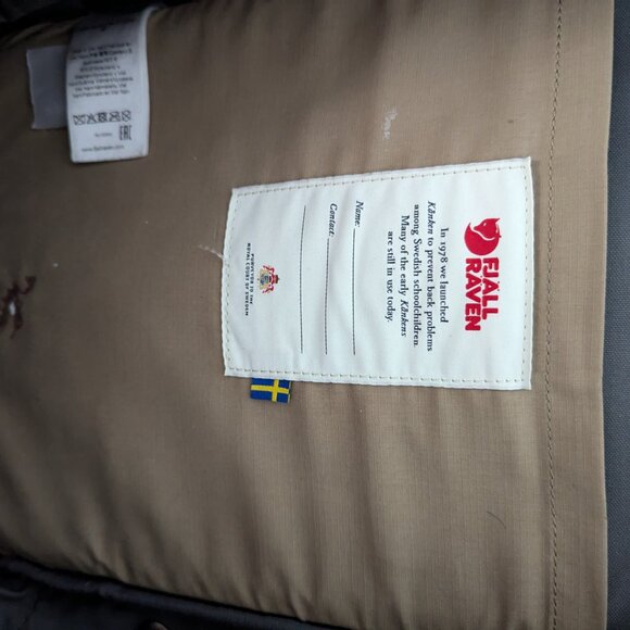 Fjallraven gray and leather backpack - Picture 4 of 4